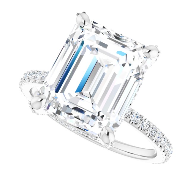 Okan With 1.0 Carat Emerald Shape Natural Diamond