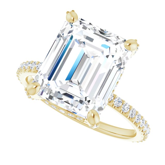 Okan With 1.26 Carat Emerald Shape Lab Diamond (Certificate No: 698541573)