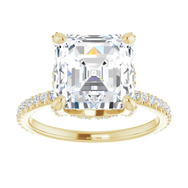 yellow gold asscher