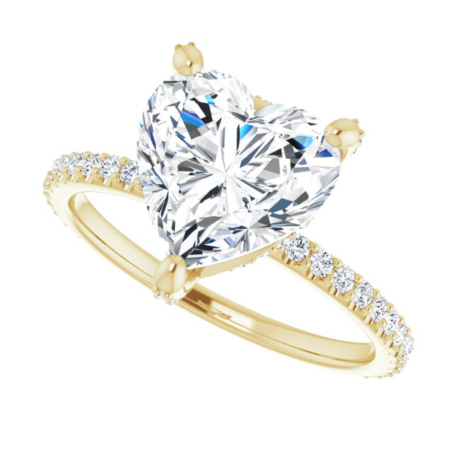 Okan With 1.01 Carat Heart Shape Natural Diamond (Certificate No: 5473624008)