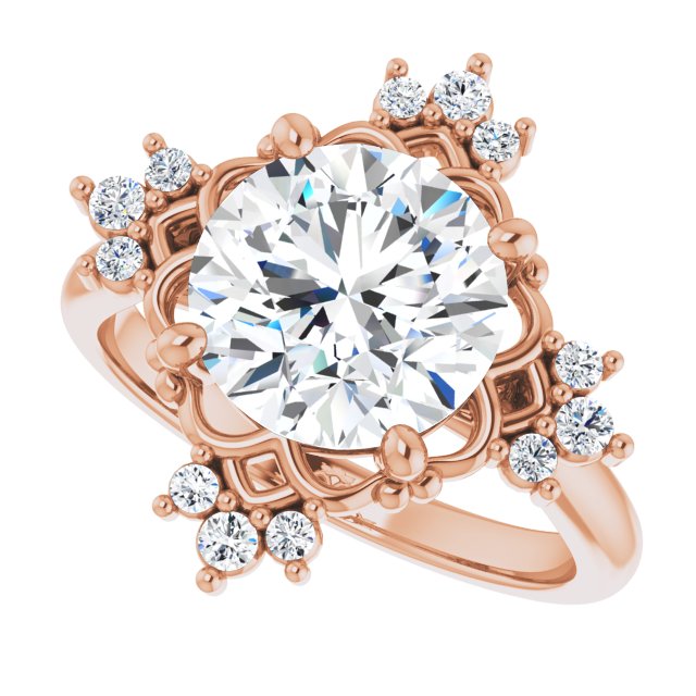 Hart With 1.9 Carat Round Shape Natural Diamond