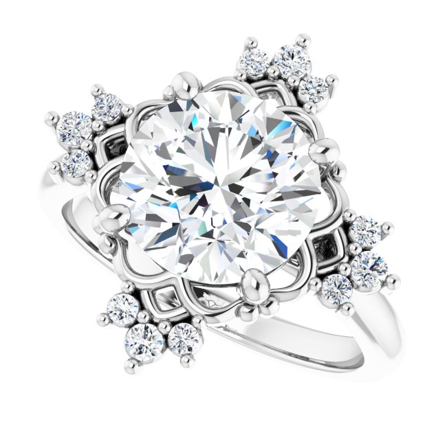 Hart With 2.02 Carat Round Shape Natural Diamond