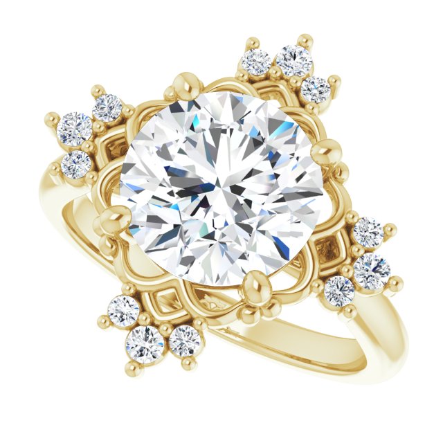 Hart With 1.5 Carat Round Shape Natural Diamond