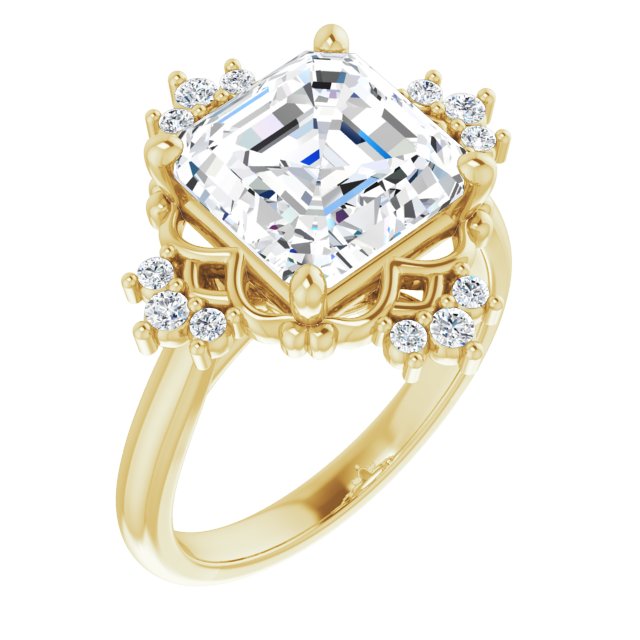 yellow gold asscher