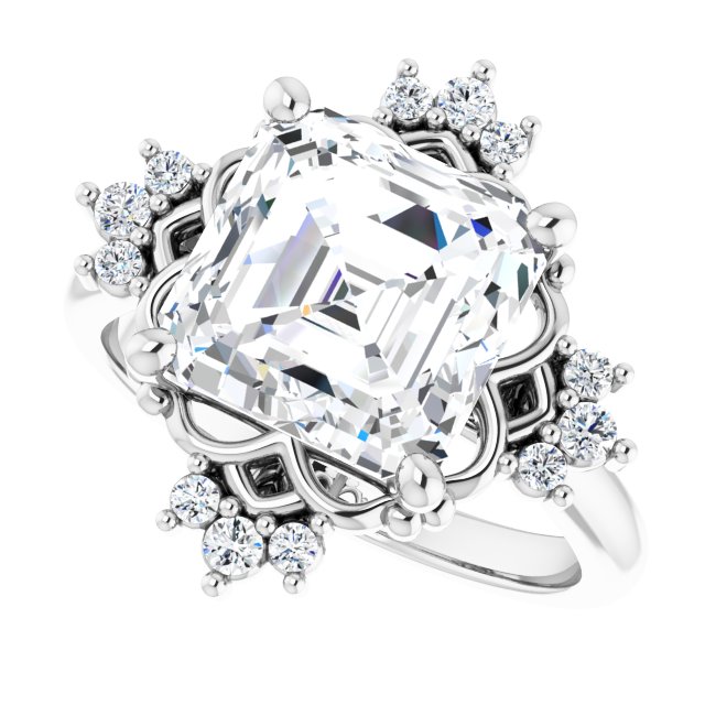 white gold asscher