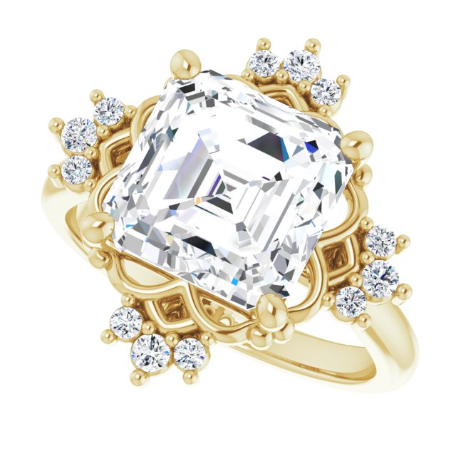 yellow gold asscher