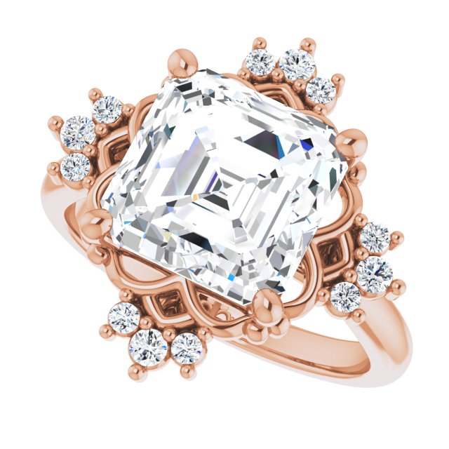 rose gold asscher