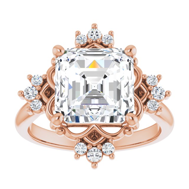 rose gold asscher