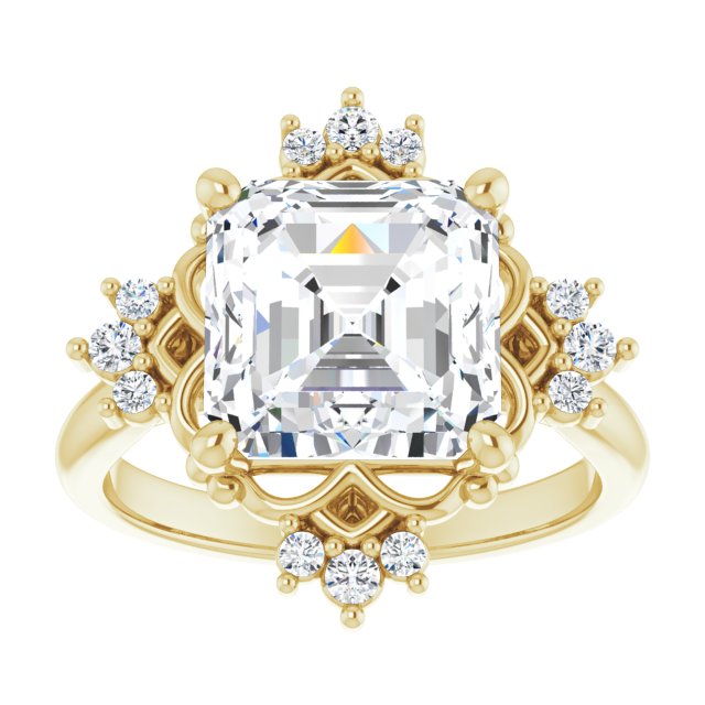 yellow gold asscher