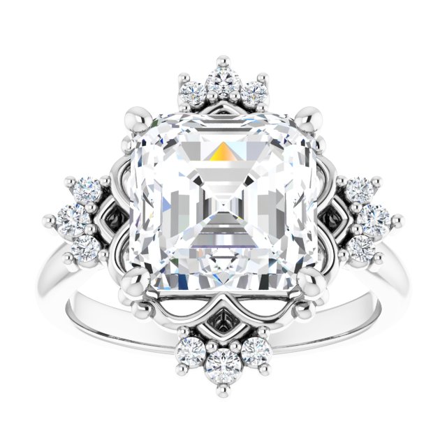 white gold asscher