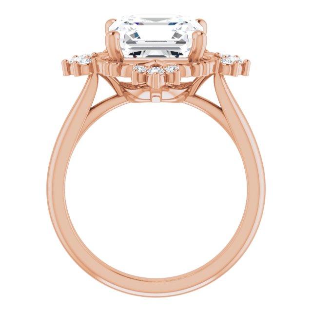 rose gold asscher