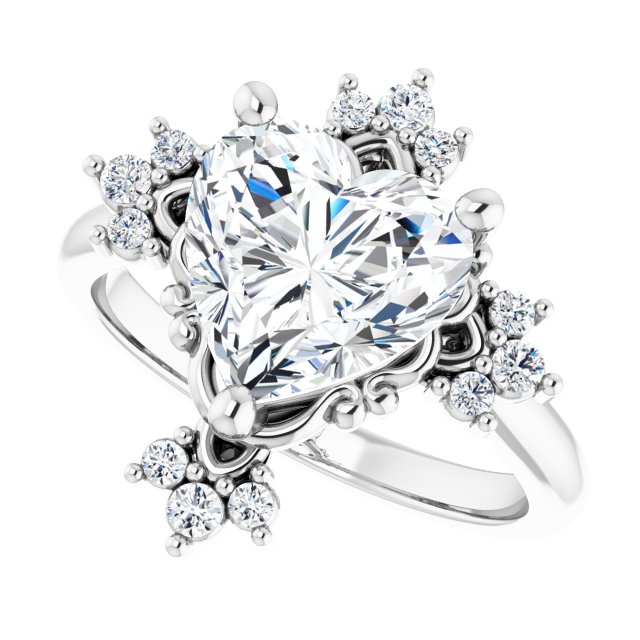 Hart With 1.01 Carat Heart Shape Natural Diamond