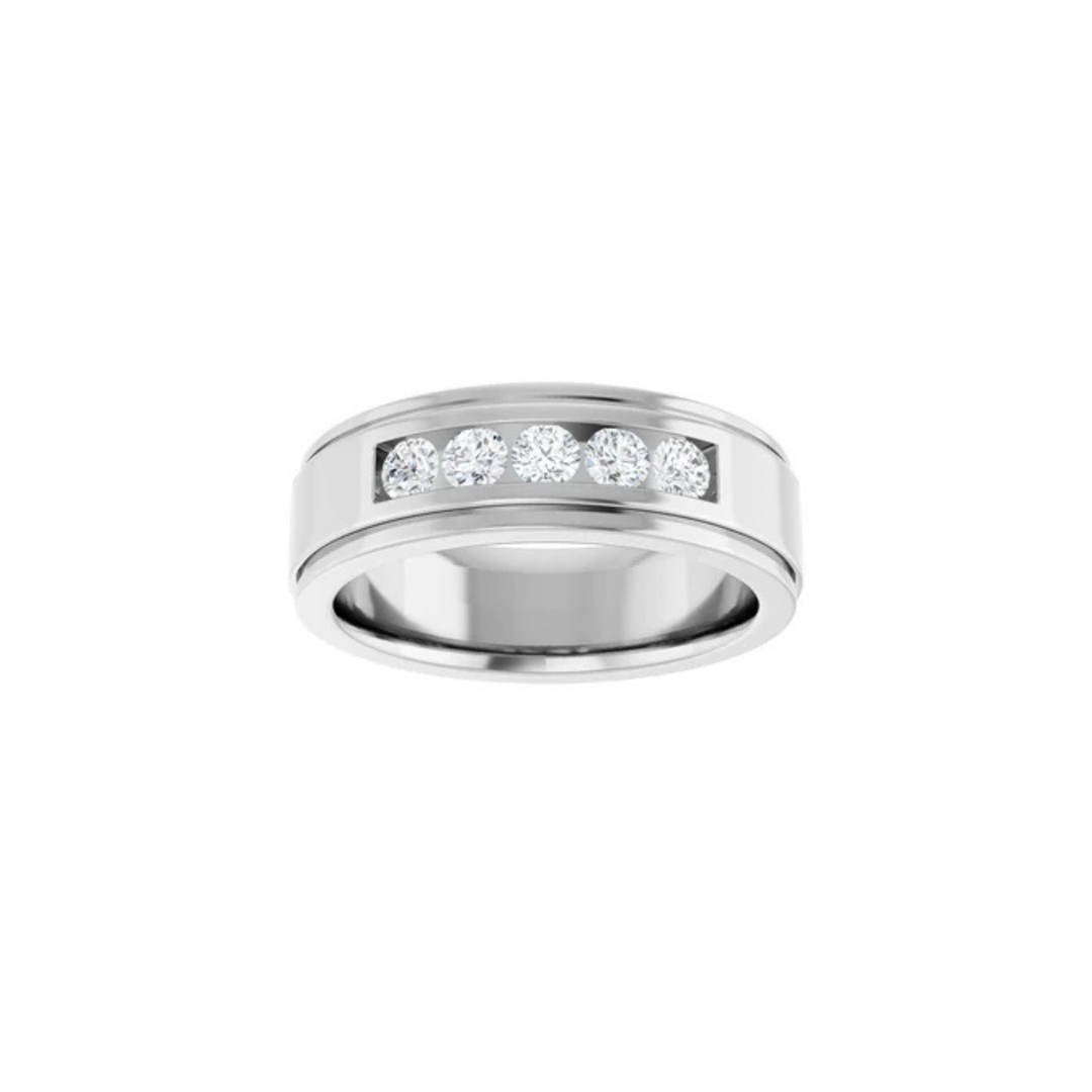 5-Stone Channel Set Band 7mm