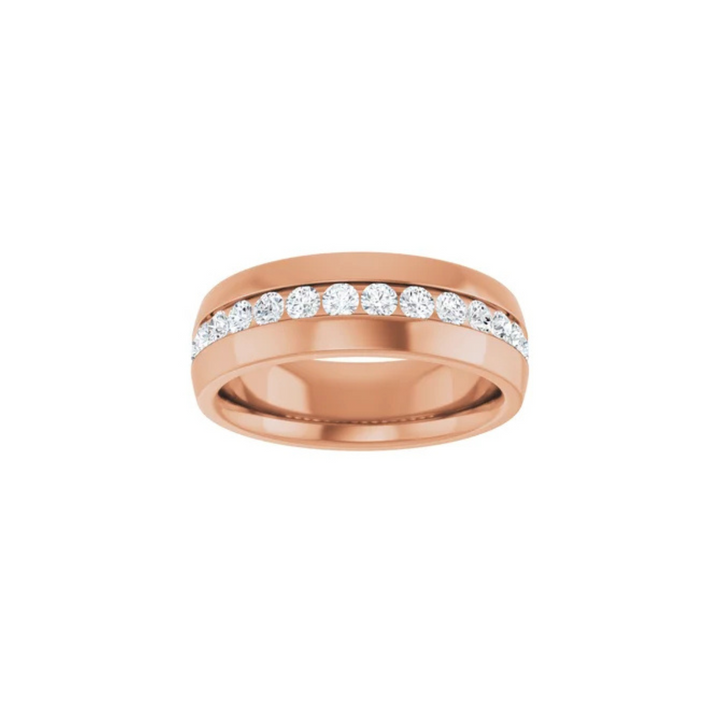 Classic Channel Set Diamond Band 7mm