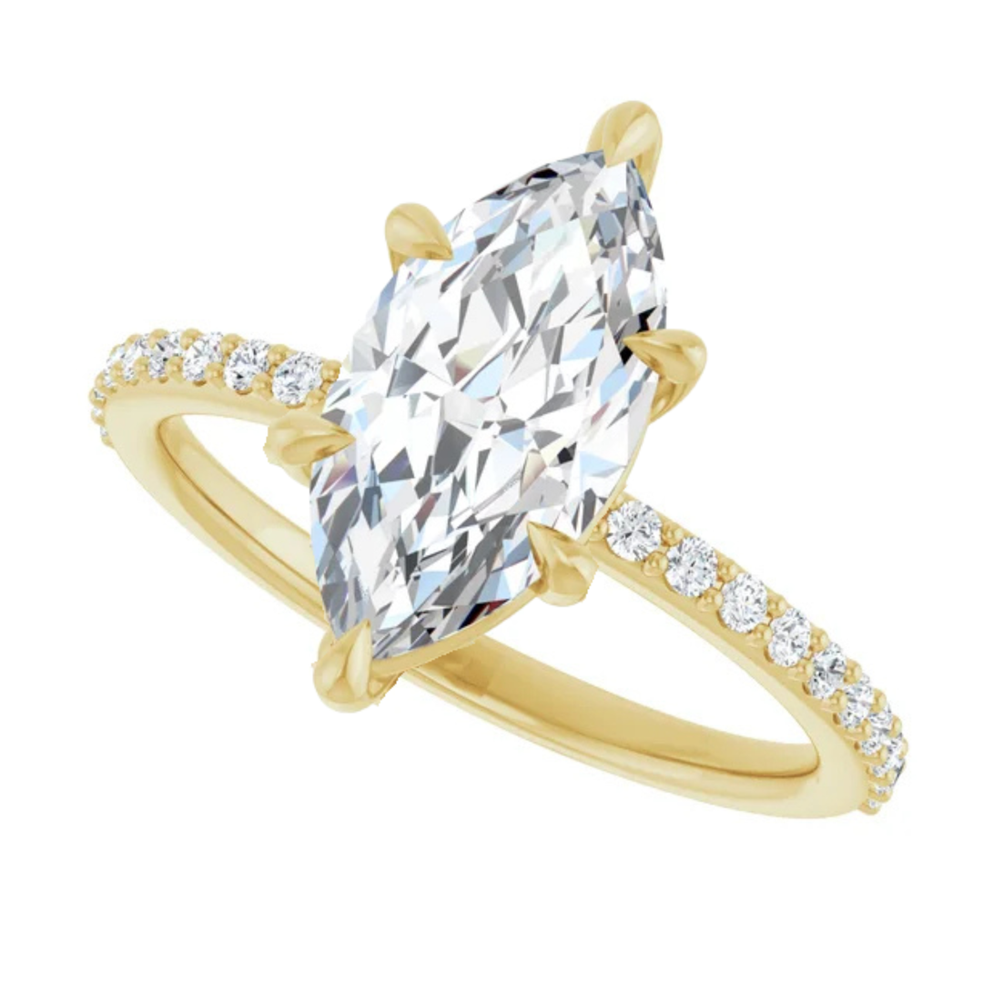 yellow gold marquise