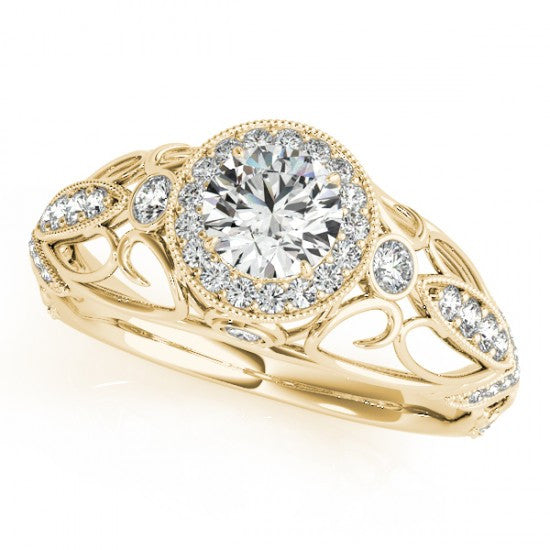 Flora Halo Diamond Engagement Ring