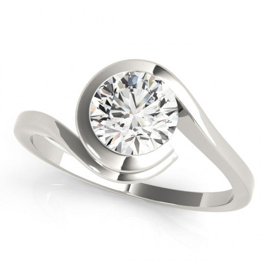 Emma Halo Diamond Engagement Ring With 0.45 Carat Princess Shape Natural Diamond
