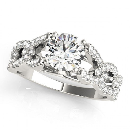Cynthia Halo Diamond Engagement Ring With 0.6 Carat Pear Shape Natural Diamond