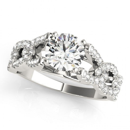 Cynthia Halo Diamond Engagement Ring With 0.71 Carat Pear Shape Natural Diamond