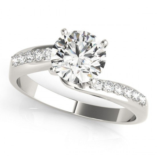 Carina Solitaire Diamond Engagement Ring With 0.3 Carat Round Shape Natural Diamond (Certificate No: 615384912)