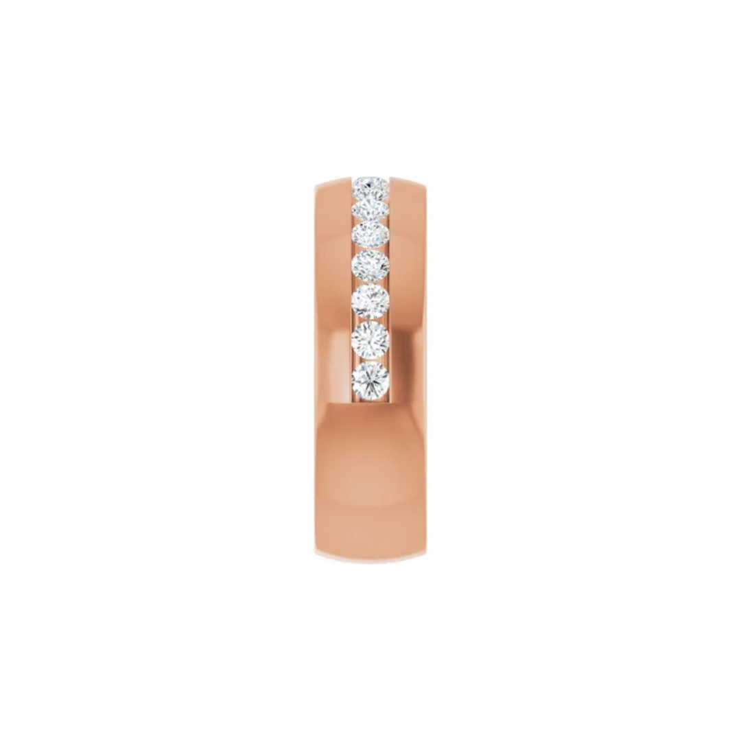 Classic Channel Set Diamond Band 7mm