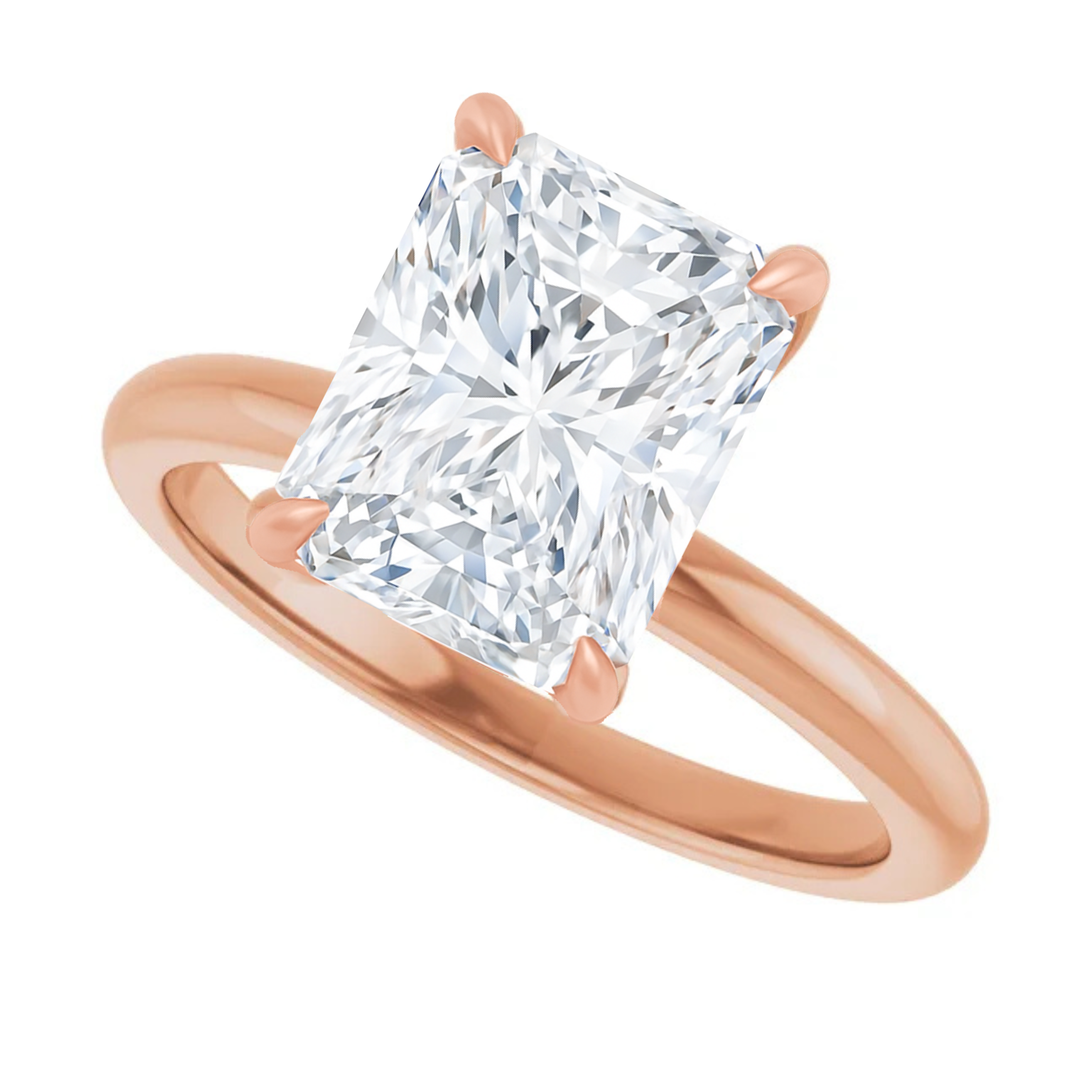 Libi With 1.0 Carat Radiant Shape Natural Diamond