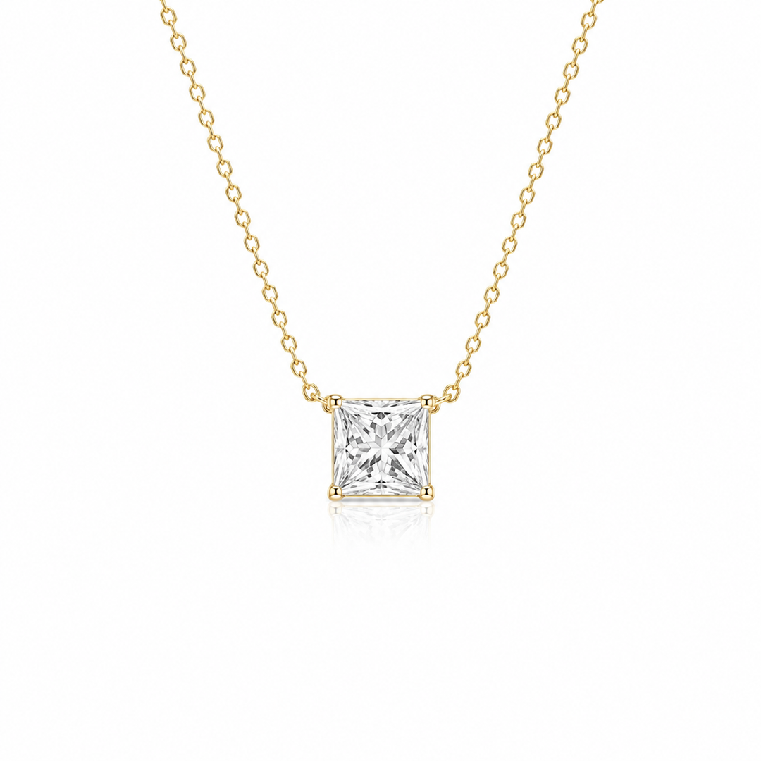 Princess Cut Lab-Grown Diamond Necklace