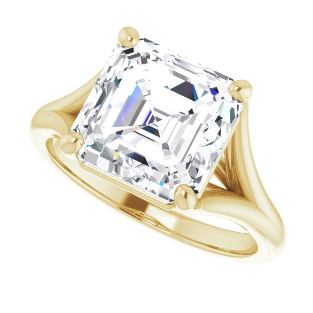 yellow gold asscher