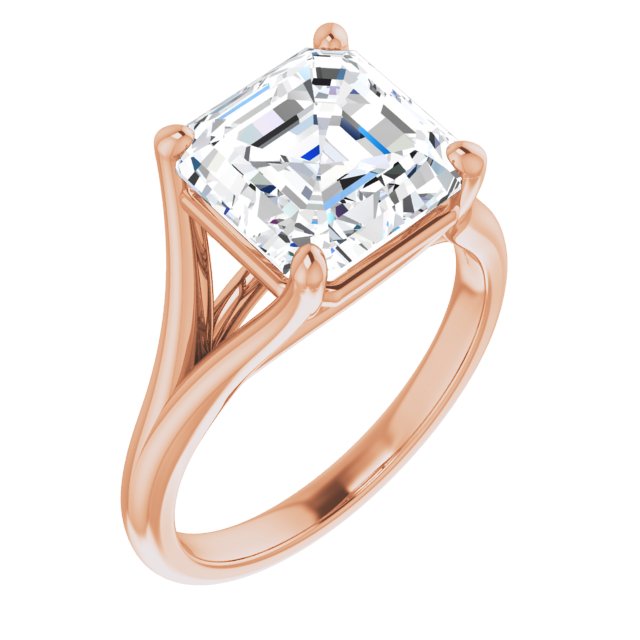 rose gold asscher