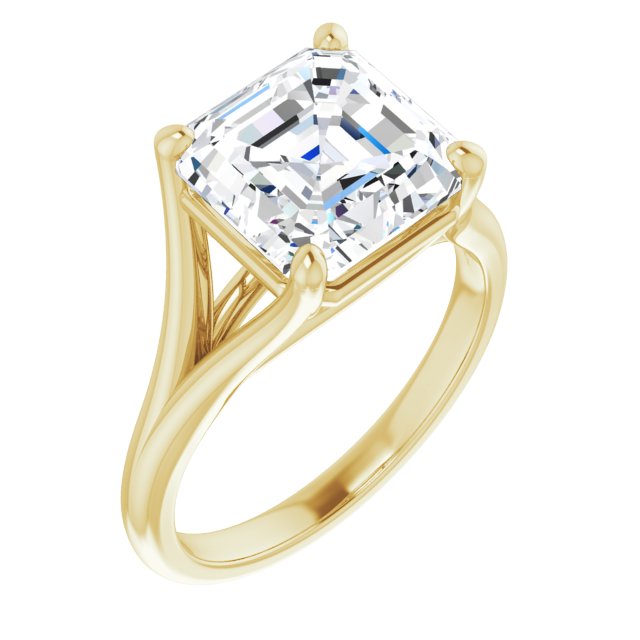 yellow gold asscher