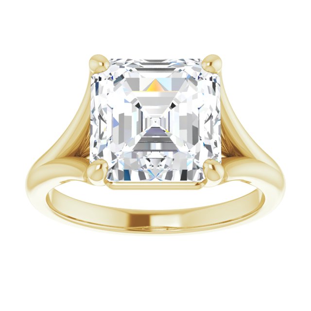 yellow gold asscher