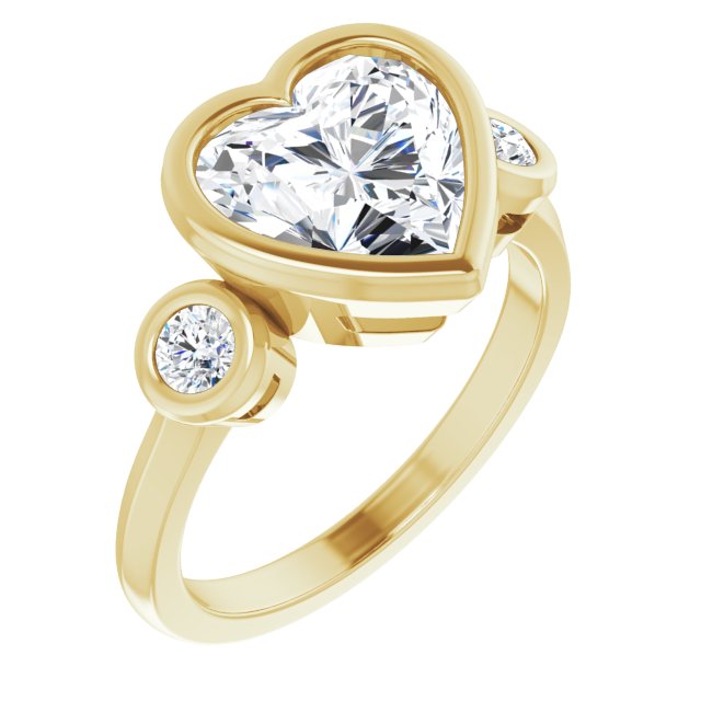 yellow gold heart