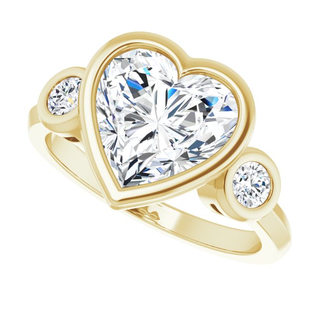 yellow gold heart