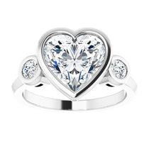 white gold heart