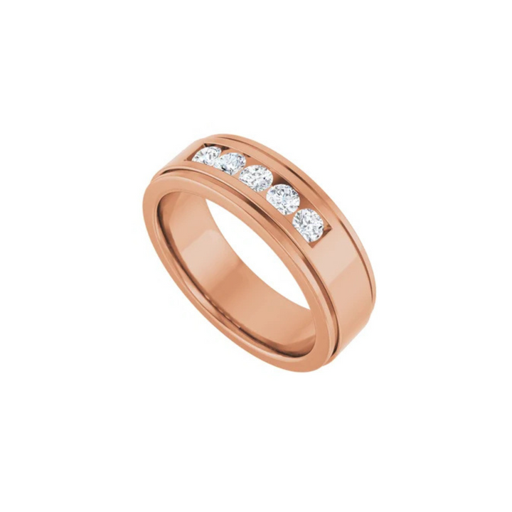 5-Stone Channel Set Band 7mm