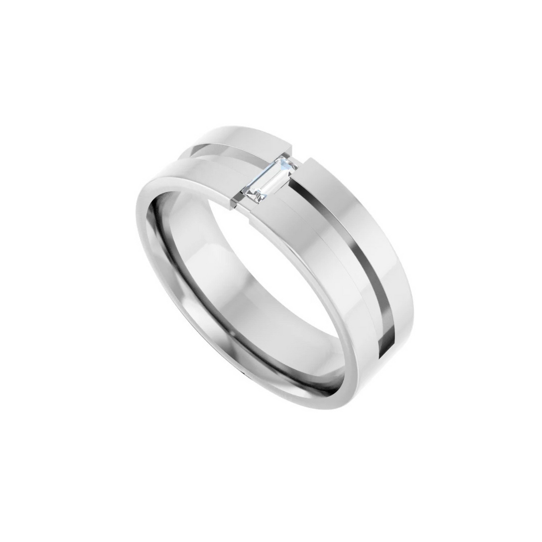 Baguette Diamond Band 7mm