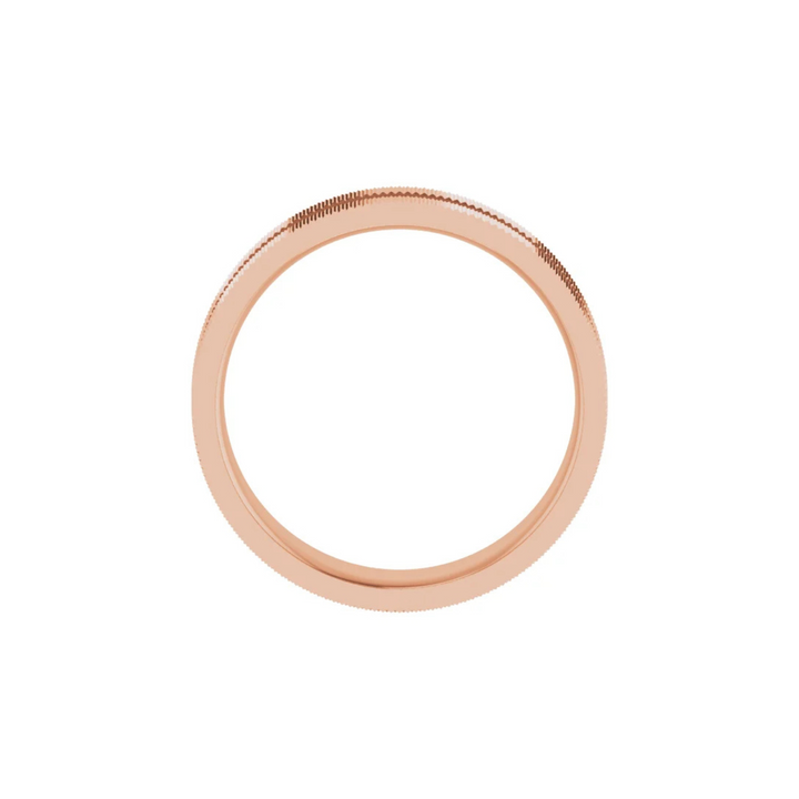 Knurled Edge Flat Band 6mm