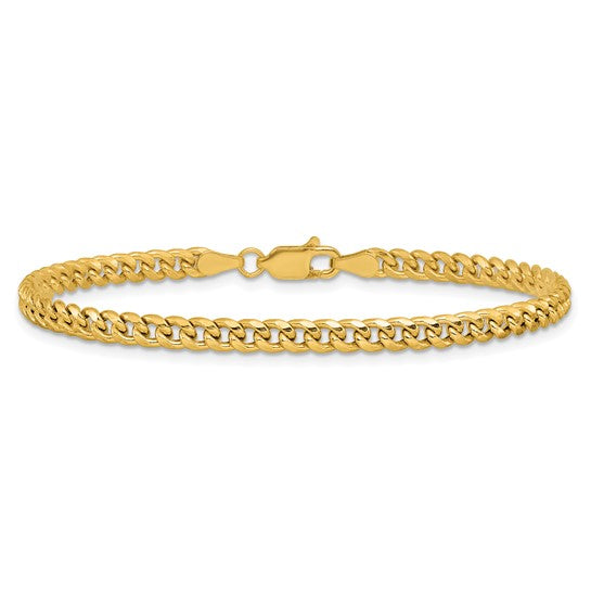 14K Semi-Solid Miami Cuban Bracelet