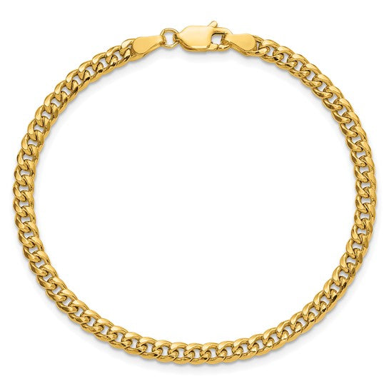 14K Semi-Solid Miami Cuban Bracelet