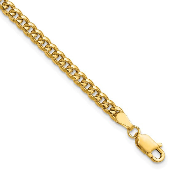 14K Semi-Solid Miami Cuban Bracelet