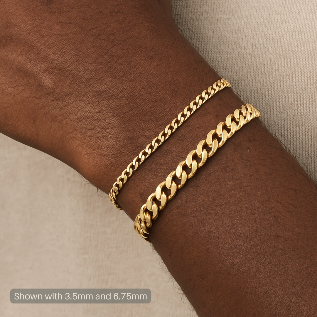 14K Semi-Solid Miami Cuban Bracelet