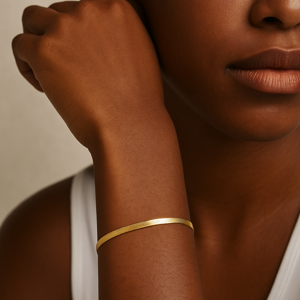 14K Herringbone Bracelet