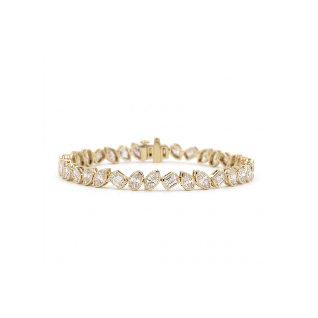 Mixed Shape Lab Grown Diamond Tennis Bracelet
