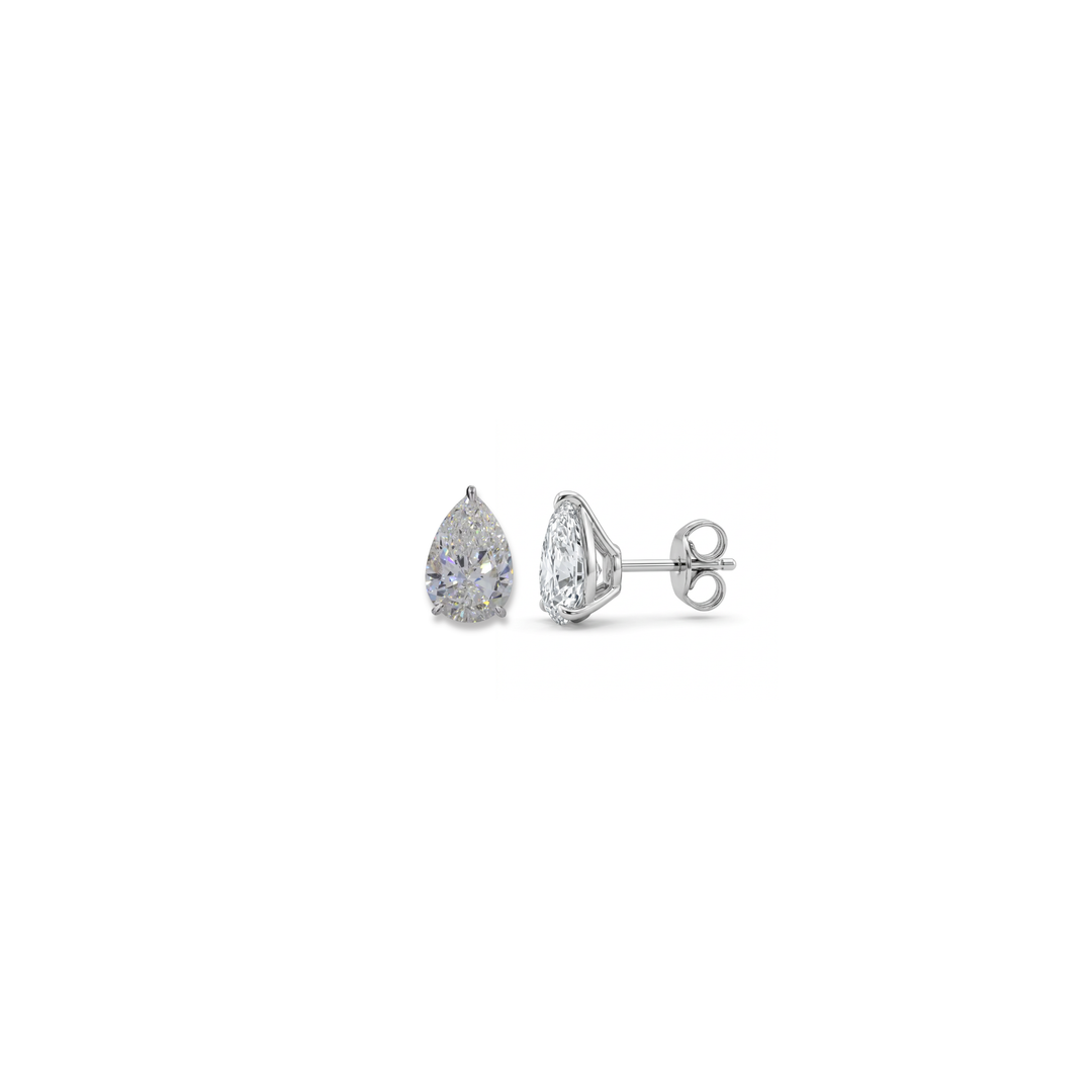 Lab Grown Pear Cut Diamond Studs