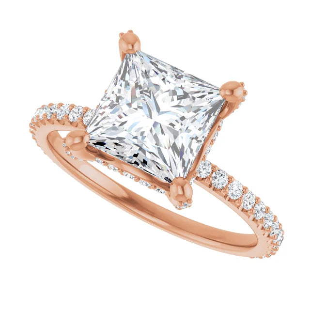Okan With 1.0 Carat Princess Shape Lab Diamond