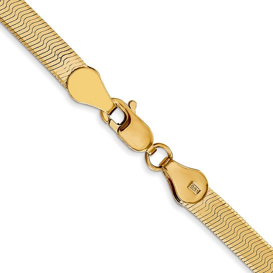 14K Herringbone Necklace