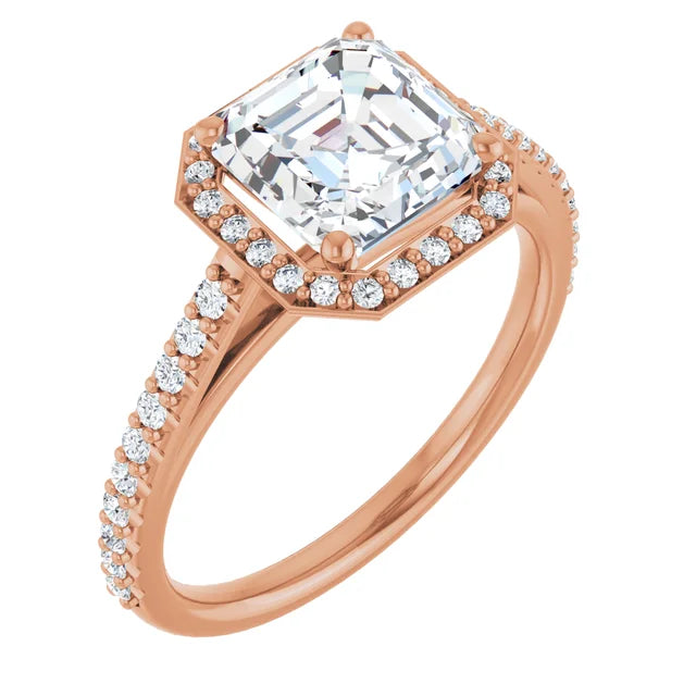 rose gold asscher