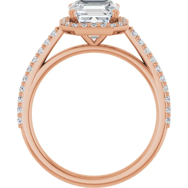 rose gold asscher