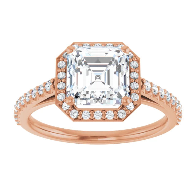 rose gold asscher
