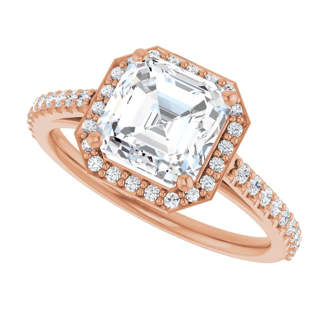 rose gold asscher